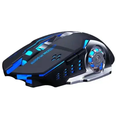 Mouse gaming wireless CH001 Rechargeable Mechanical DPI 1800 Wireless Mouse Colorful backlit Gaming Mouse RGB