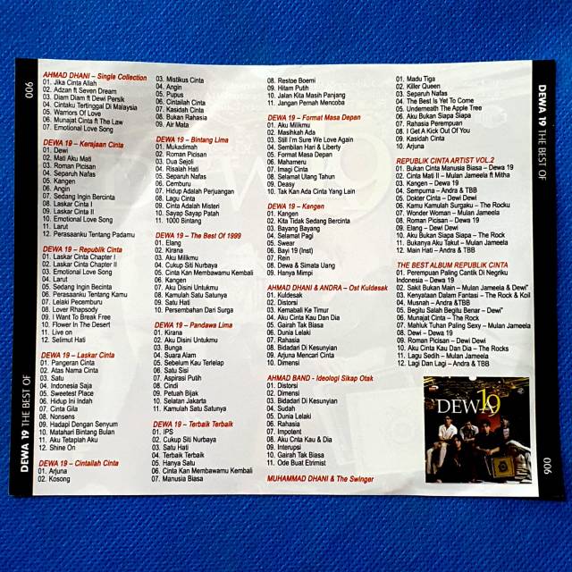 Kaset Mp3 Lagu The Best Of Dewa 19 Album Terlaris Lazada Indonesia