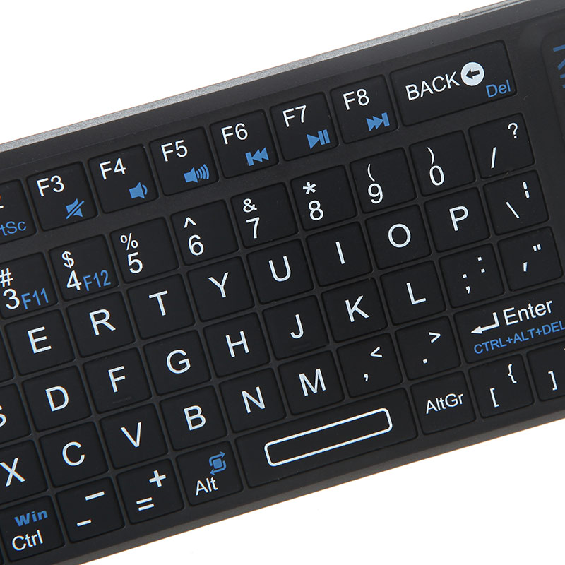 Handheld 2.4G Wireless Keyboard Touchpad Mouse for PC Notebook Smart TV Black Rii®miniX1