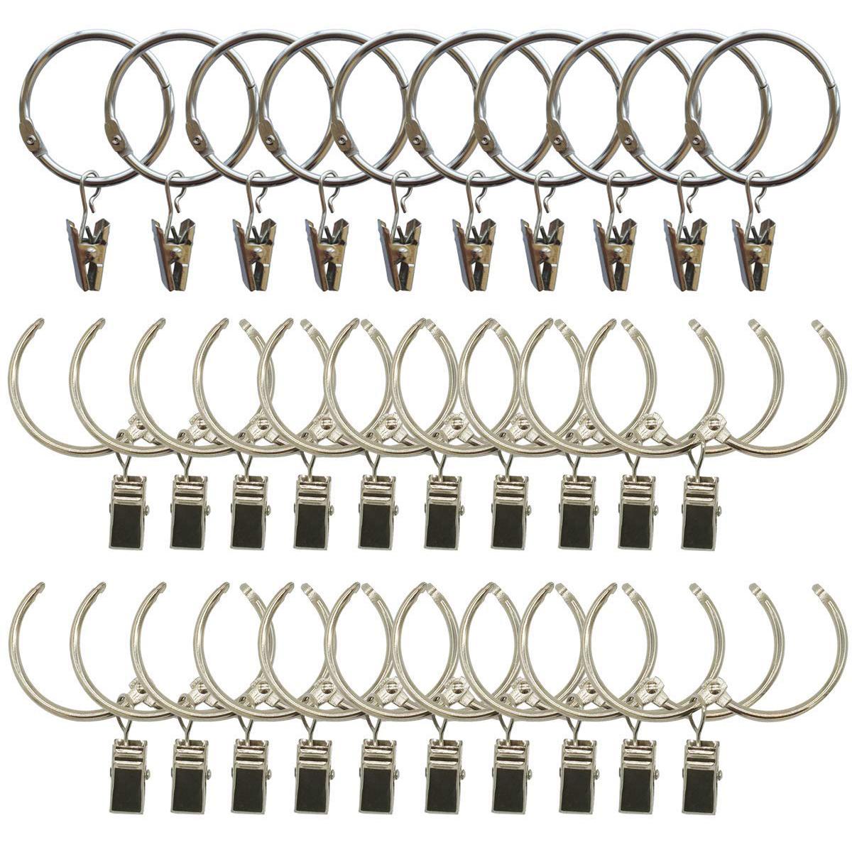 On 30 Pack Curtain Clips With Rings Metal Rustproof Dry Free 30 Pack Curtain Clips With Rings Metal Rustproof Dry Rod Hooks Strong