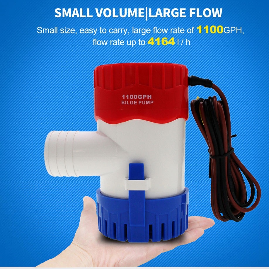 Pompa air celup1100GPH DC 12V Bilge pump Electric Water Pump High