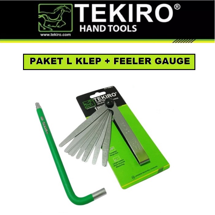 Paket Murah Tekiro Paket Kunci L Klep T Feeler Gauge Blades