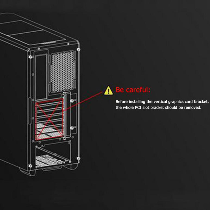 PHANTEKS image Card Holder Stand Metal Video Card Extension Mounting Bracket with PCI Adapter