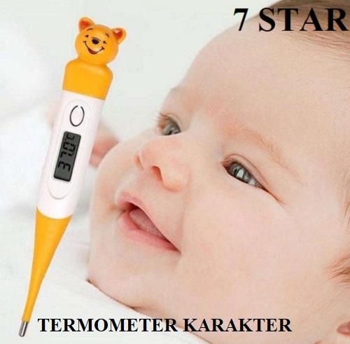 Thermometer Digital 7 Star - Termometer Digital Elastis Karakter Animal Alat Pengukur Suhu Badan Anak - Random By 7star Id