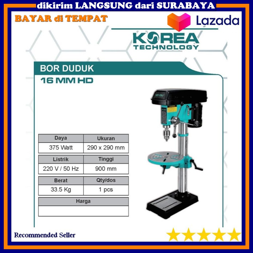 NRT PRO 16mm Bor Duduk Bench Drill Heavy Duty Lazada Indonesia