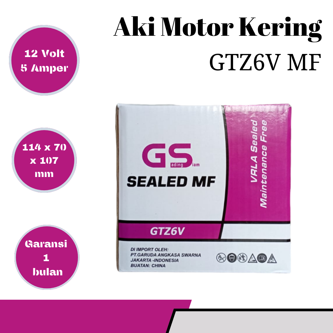Aki Motor Yamaha All New Soul GT GTZ6V Aki MF | Lazada Indonesia