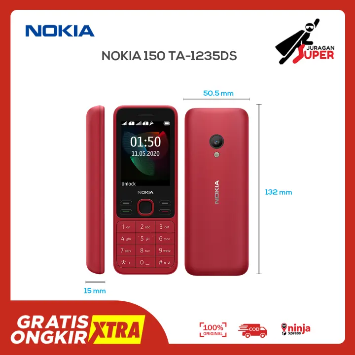 Nokia 150 2020 Dual Sim Camera Handphone Candybar Hp Nokia Terbaru Garansi Resmi Lazada Indonesia