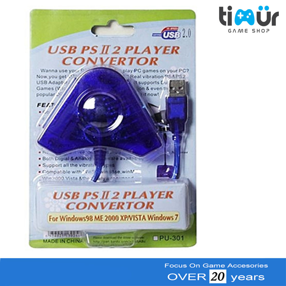 Converter USB 2 Slot Stik Stick PS2 ke PS3 / PC Double Lazada Indonesia