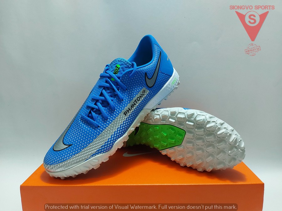 nike phantom react blue and white