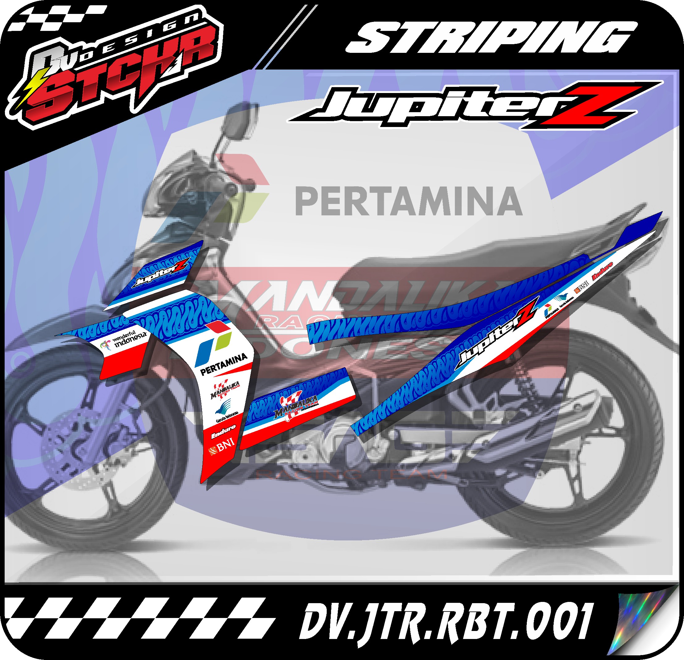 STRIPING JUPITER Z ROBOT MANDALIKA Sticker Striping Variasi List Yamaha JUPITER Z ROBOT DV 001 Lazada Indonesia