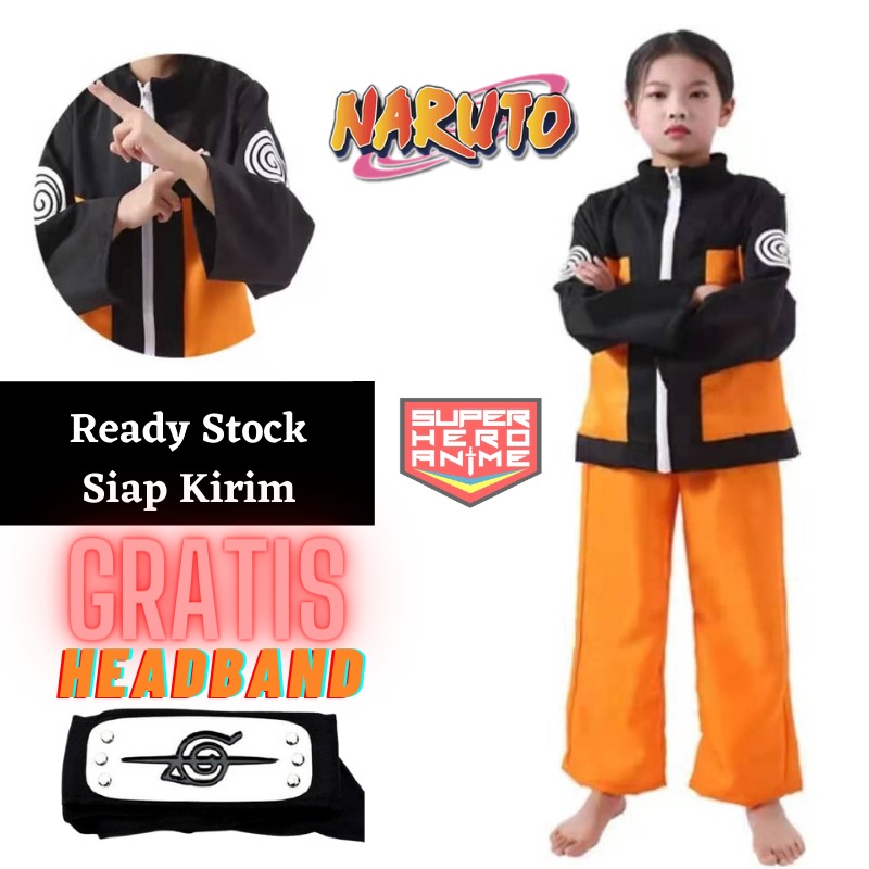 Kostum Naruto Anak Cosplay Anime Import Baju Costume Manga Ninja
