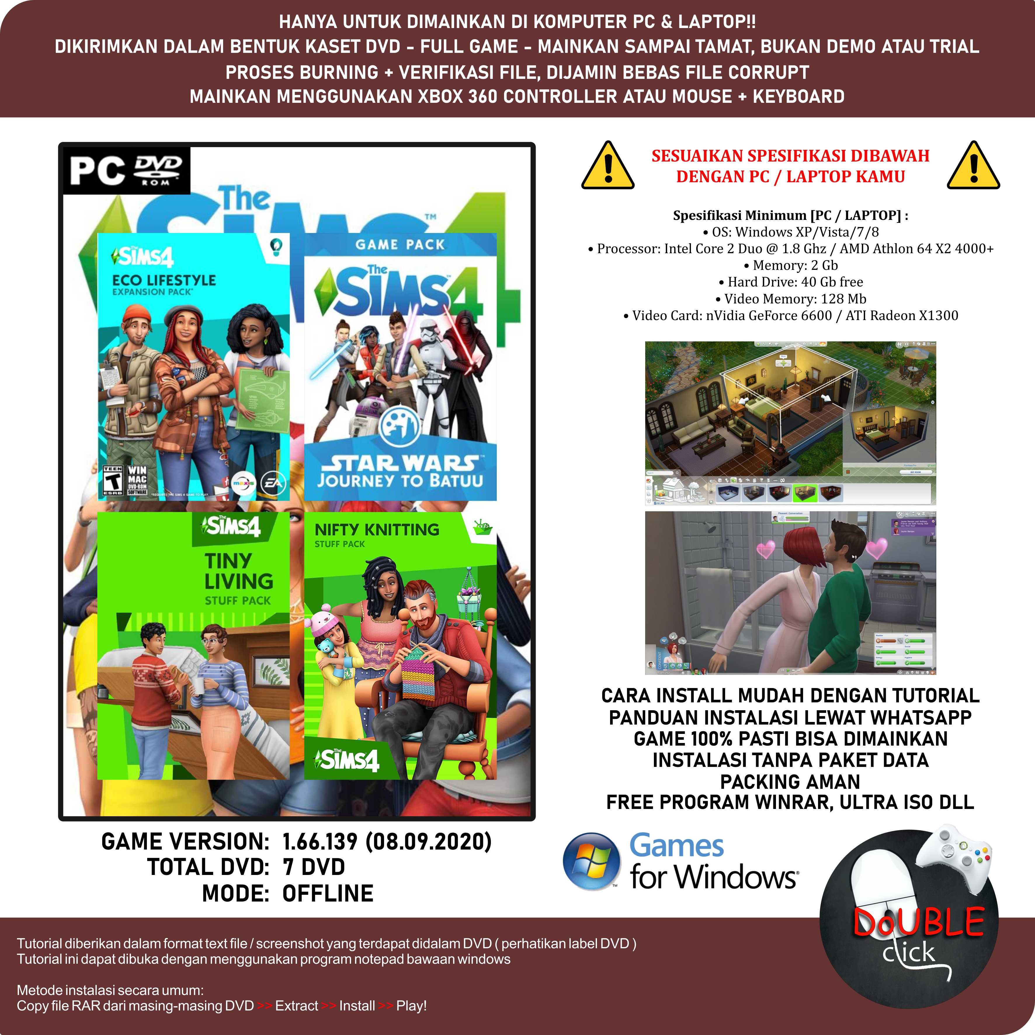 The Sims 4 Digital Deluxe Edition Full DLC + Game Pack Kaset DVD Game