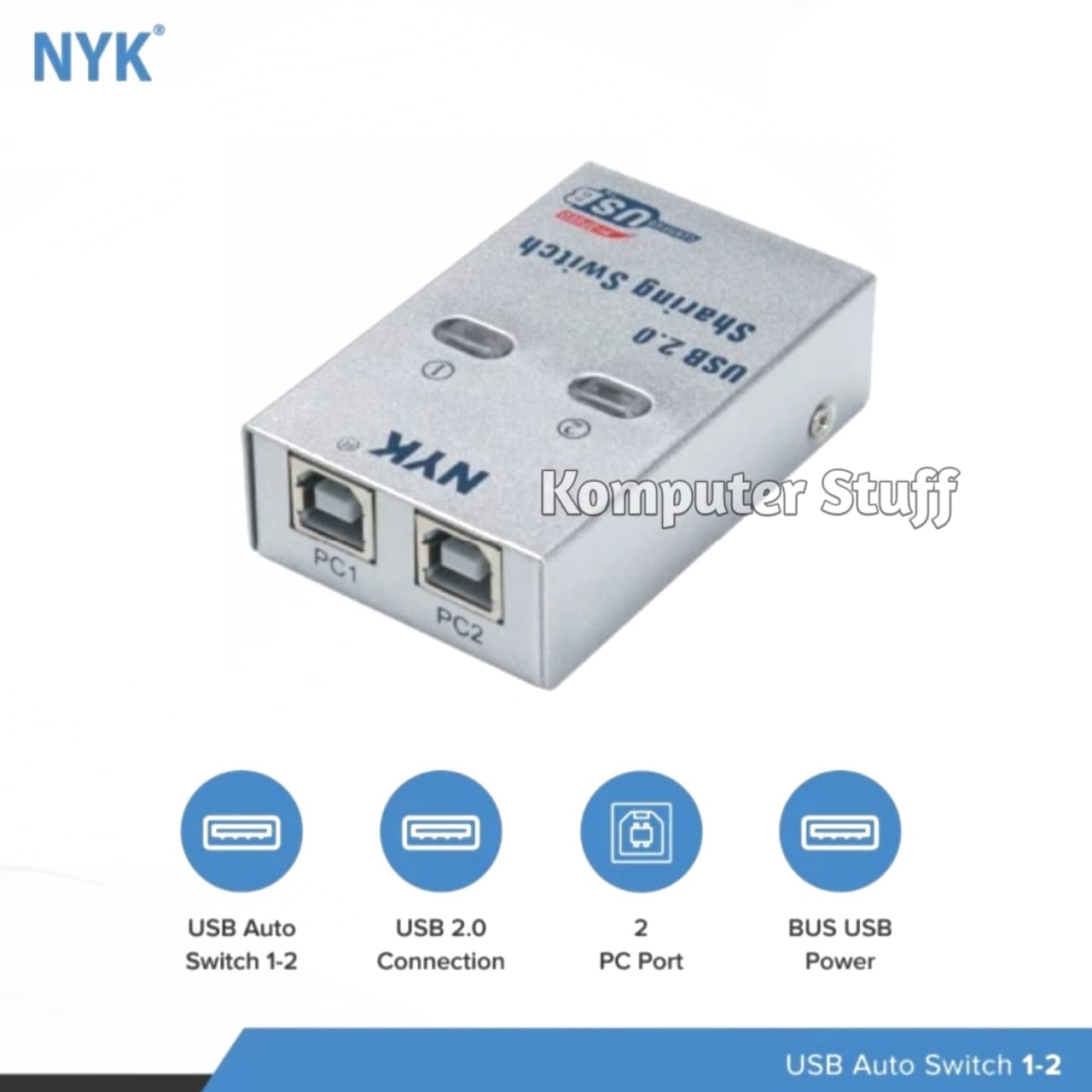 Auto Switch USB Printer 2 Port Penghubung 2 PC / Komputer / Laptop ke 1 Printer Lazada Indonesia
