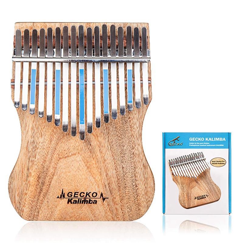 Gecko 17 Key Kalimba Thumb Piano Finger Percussion Music Camphor Wood Musical Instrument (K17Cap) Malaysia