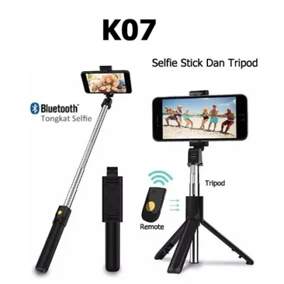 K07 Selfie Stick Tripod Tongsis/ Tomsis Bluetooth Remote Control