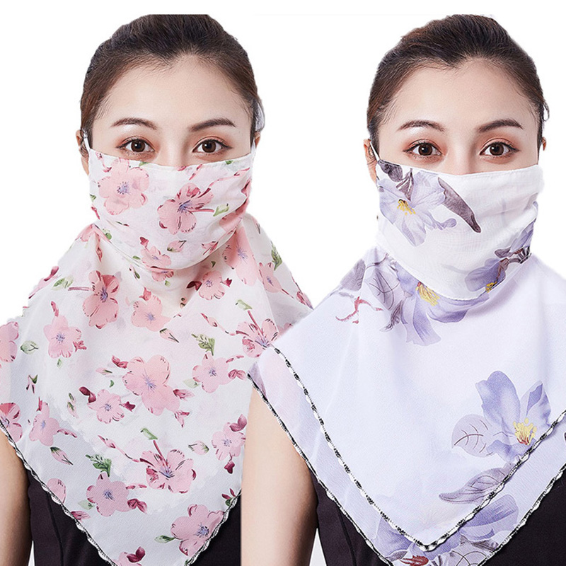 2PCS Women Sun Facecloth Neck Gaiter Sun Proof Face Cover Outdoors
