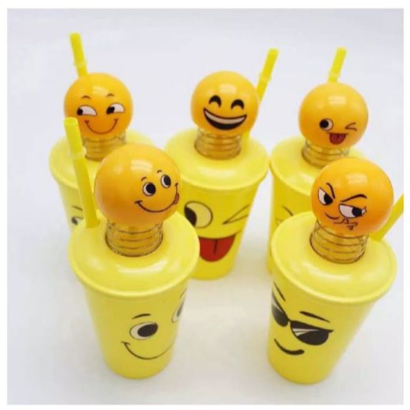 Gelas Emoji dan Tempat Minum Emoticon Spring Doll lucu dan Imut Cocok ...