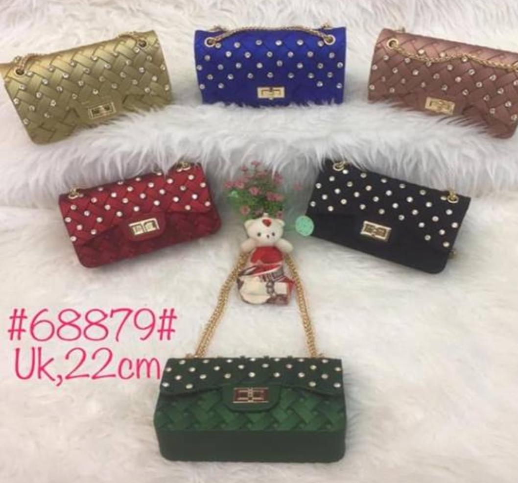 TAS Jelly Matte Diamond ANYAM BESAR SIZE 22CM / Ukuran Besar FREE SYALL DAN BONEKA