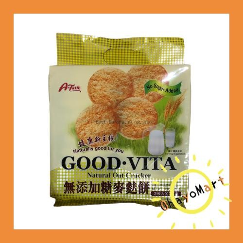 ATaste Good Vita Natural Oat Cracker / Biskuit Cracker No Sugar 380gr