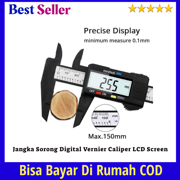 Jangka Sorong Digital Vernier Caliper Lcd Screen Jigo Jangka