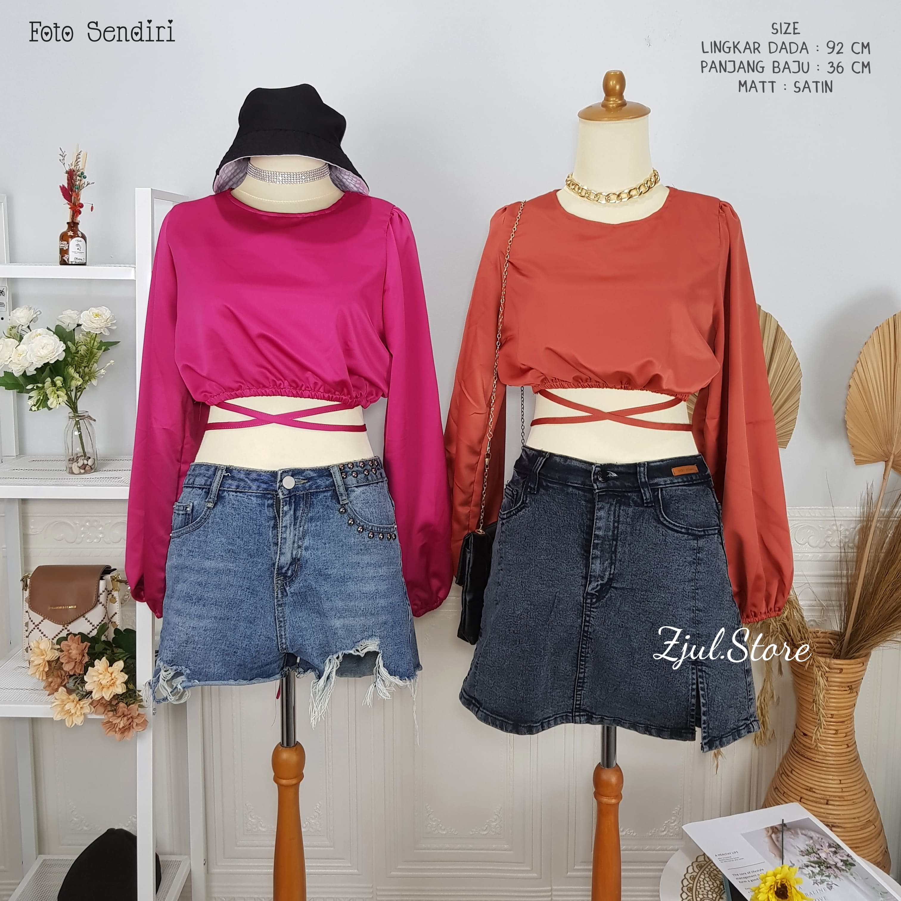 Ulzzang Outfits Coreanos Tumblr ZJUL (COD) AMBROSIA Blouse Wanita