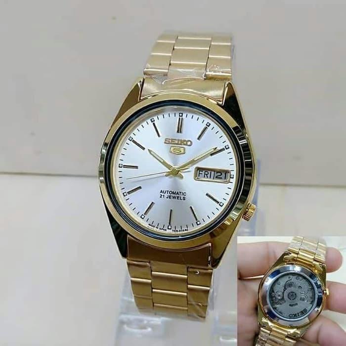 TERLARISS!! Jam Tangan Seiko 5 Glow in The Dark Otomatis Rantai Stainless DISKON
