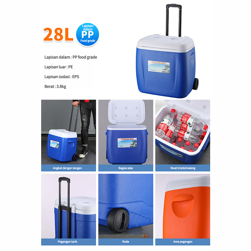 Heartbeat Sports Cooler Box Roda 28 Liter , 26 Liter ，13 Liter ，8 Liter