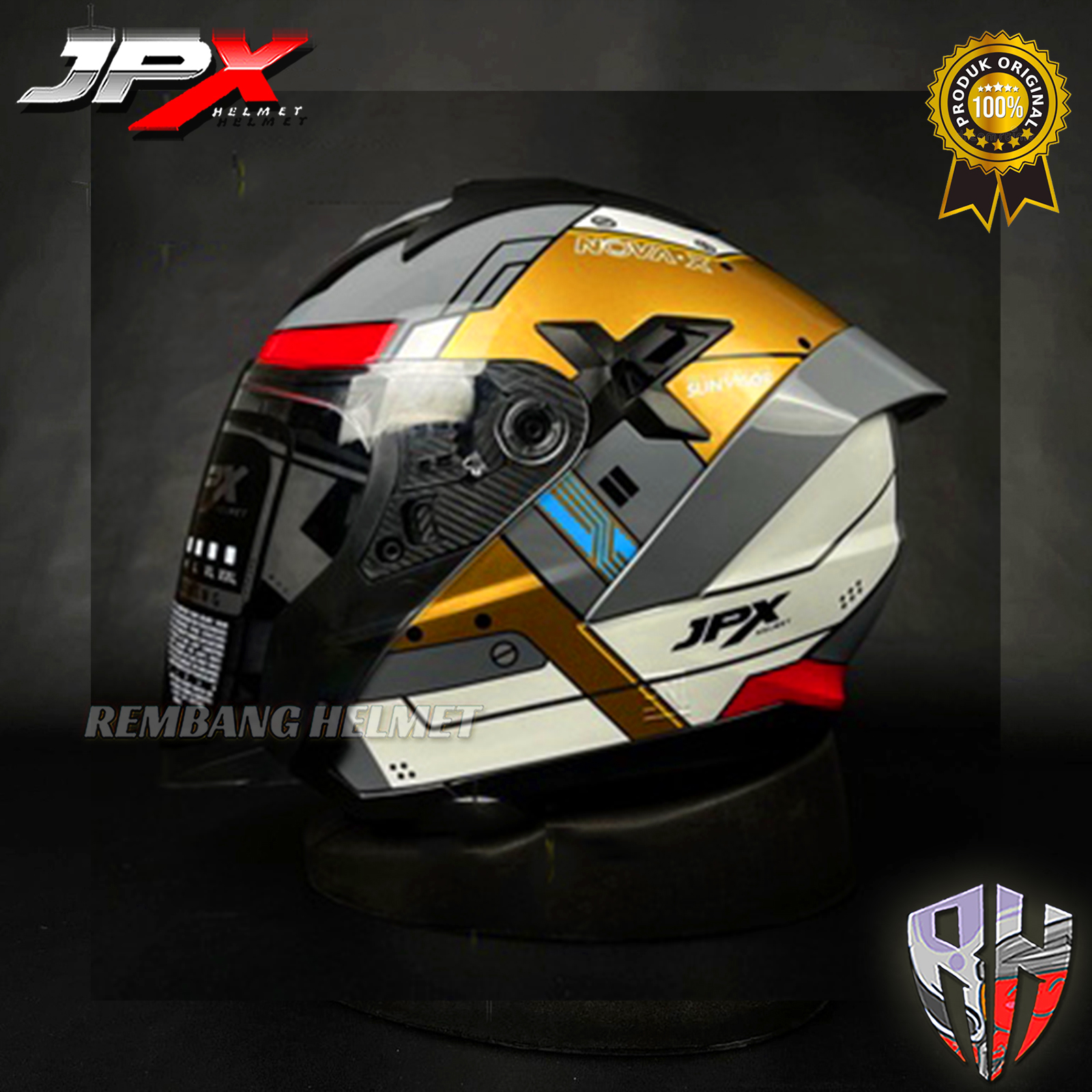HELM JPX NOVA X HALF FACE DOUBLE VISOR N5 ESCAPE Helm Touring
