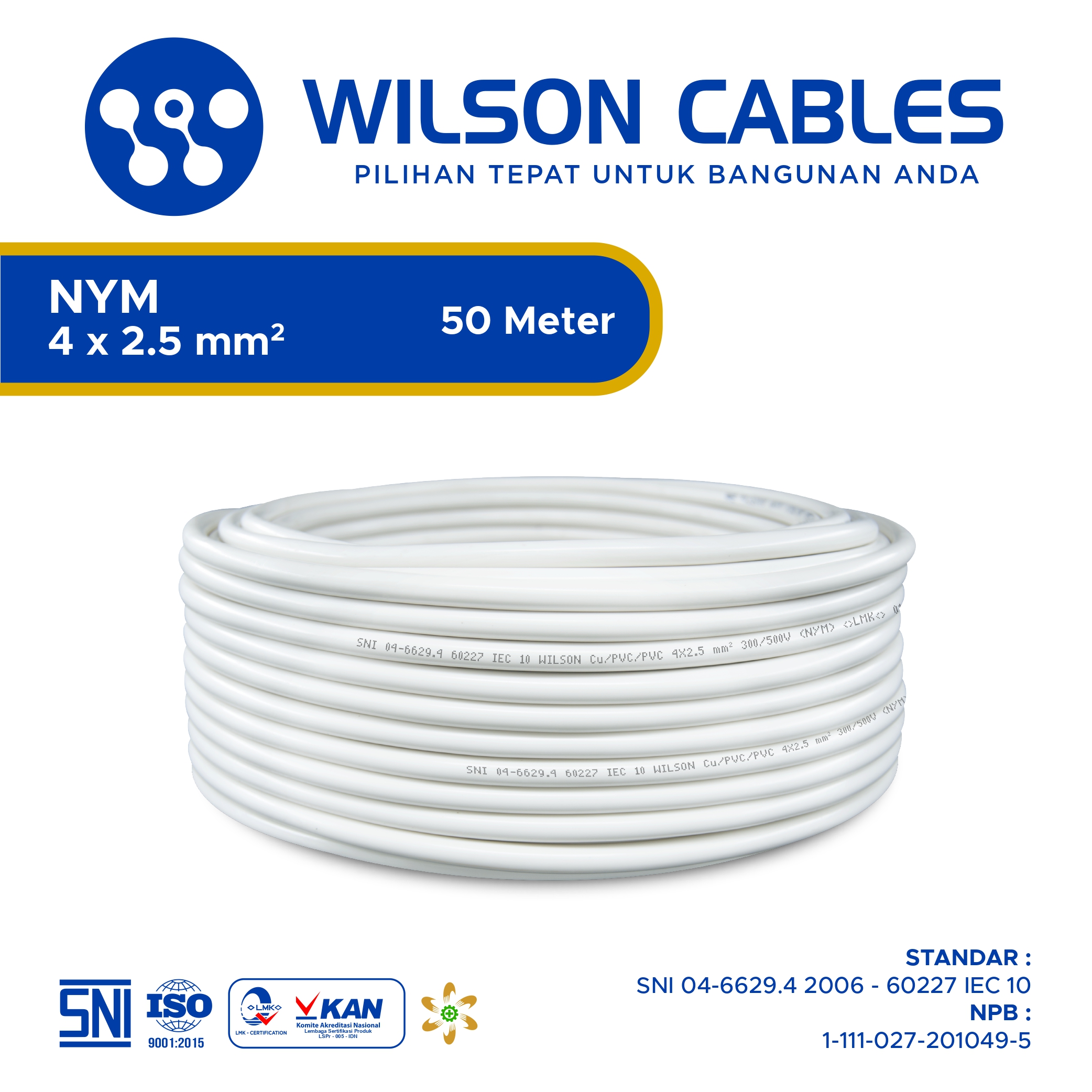 NYM 4x2 5 Mm2 50 Meter Putih Kabel Listrik Tembaga Wilson Cables nym-4x2-5-mm2-50-meter-putih-kabel-listrik-tembaga-wilson-cables