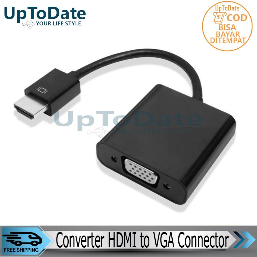 Uptodate - Converter HDMI to VGA Adapter / Kabel HDMI to VGA Kabel HDMI ke VGA Adapter without Audio - ak - Random Color