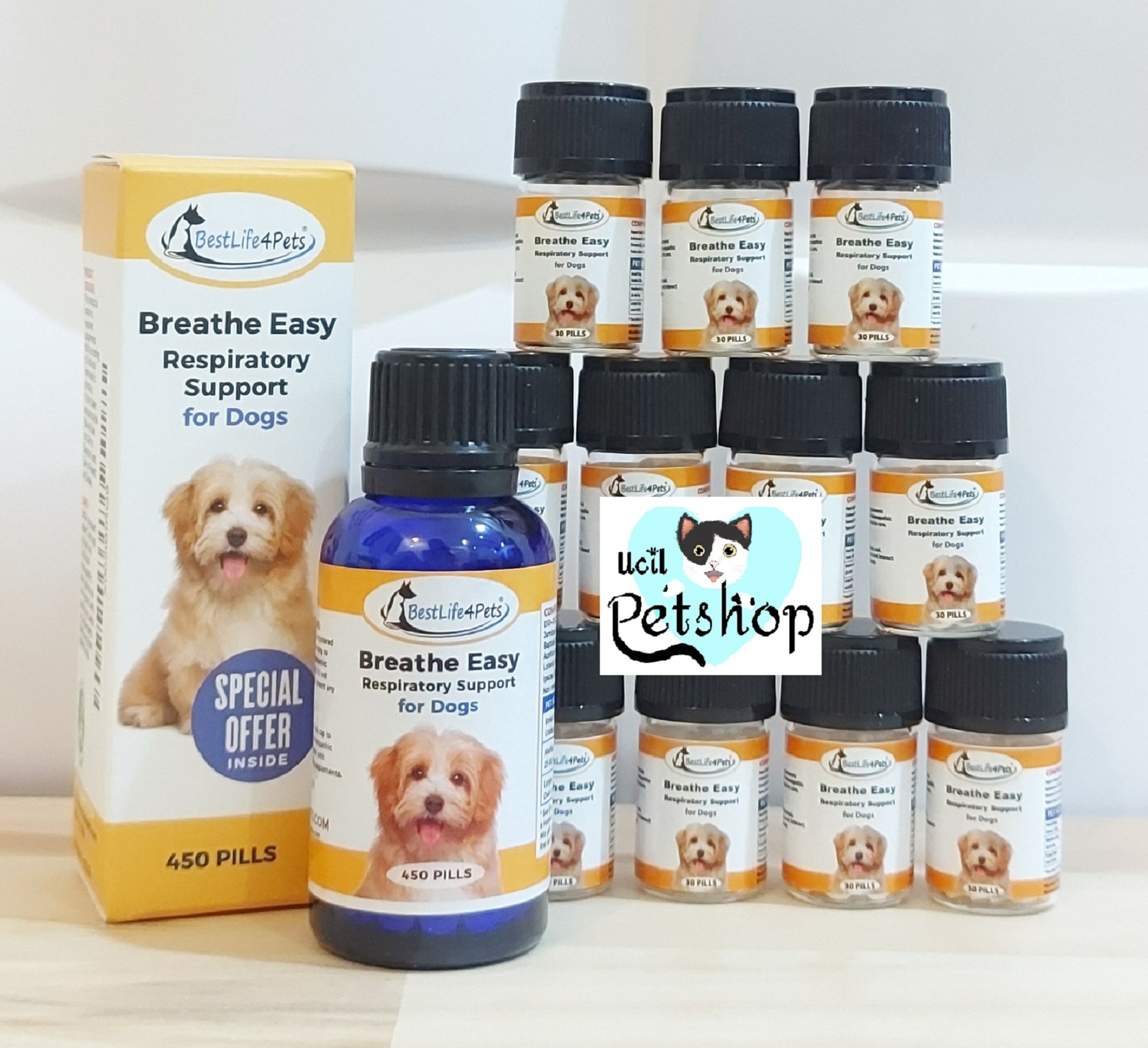 Best Life 4Pets Breathe Easy For Dog Untuk Masalah Pernapasan / Flu Pilek Pada Anjing (1 Botol