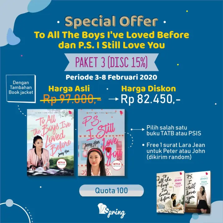 Bisa Cod Bonus E Book Pdf Hs To All The Boys I Ve Loved Before P S I Still Love You Bonus Surat Lazada Indonesia