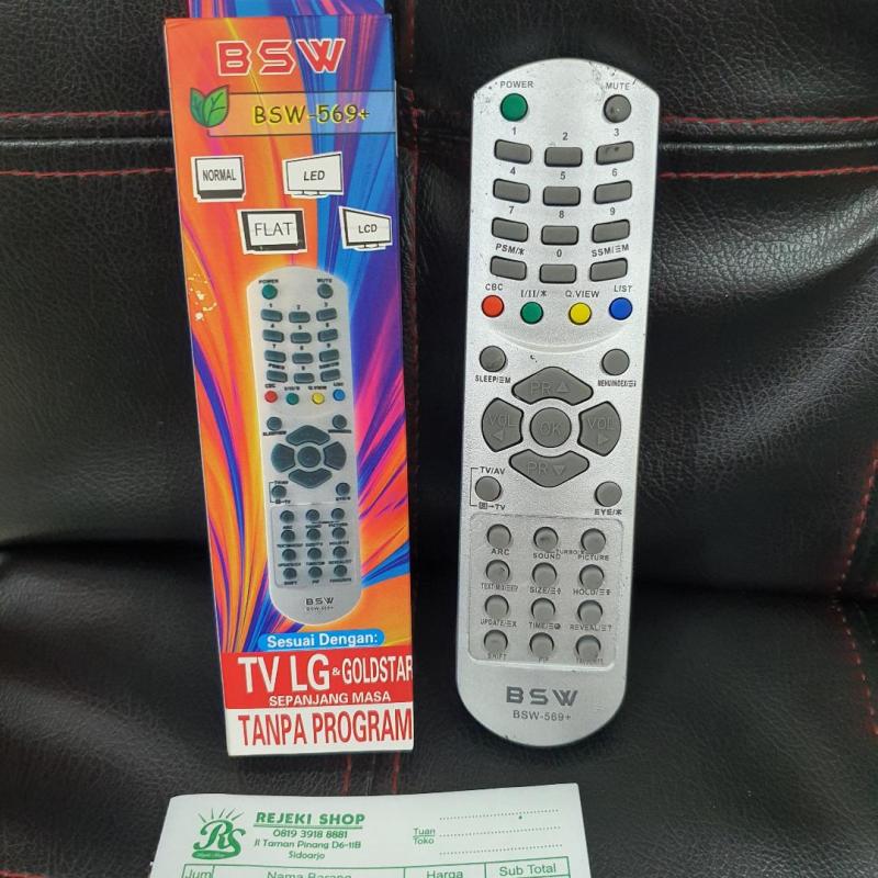 REMOTE TV LG MERK BSW 569+ UNTUK TELEVISI TABUNG LG / GOLDSTAR SIDOARJO