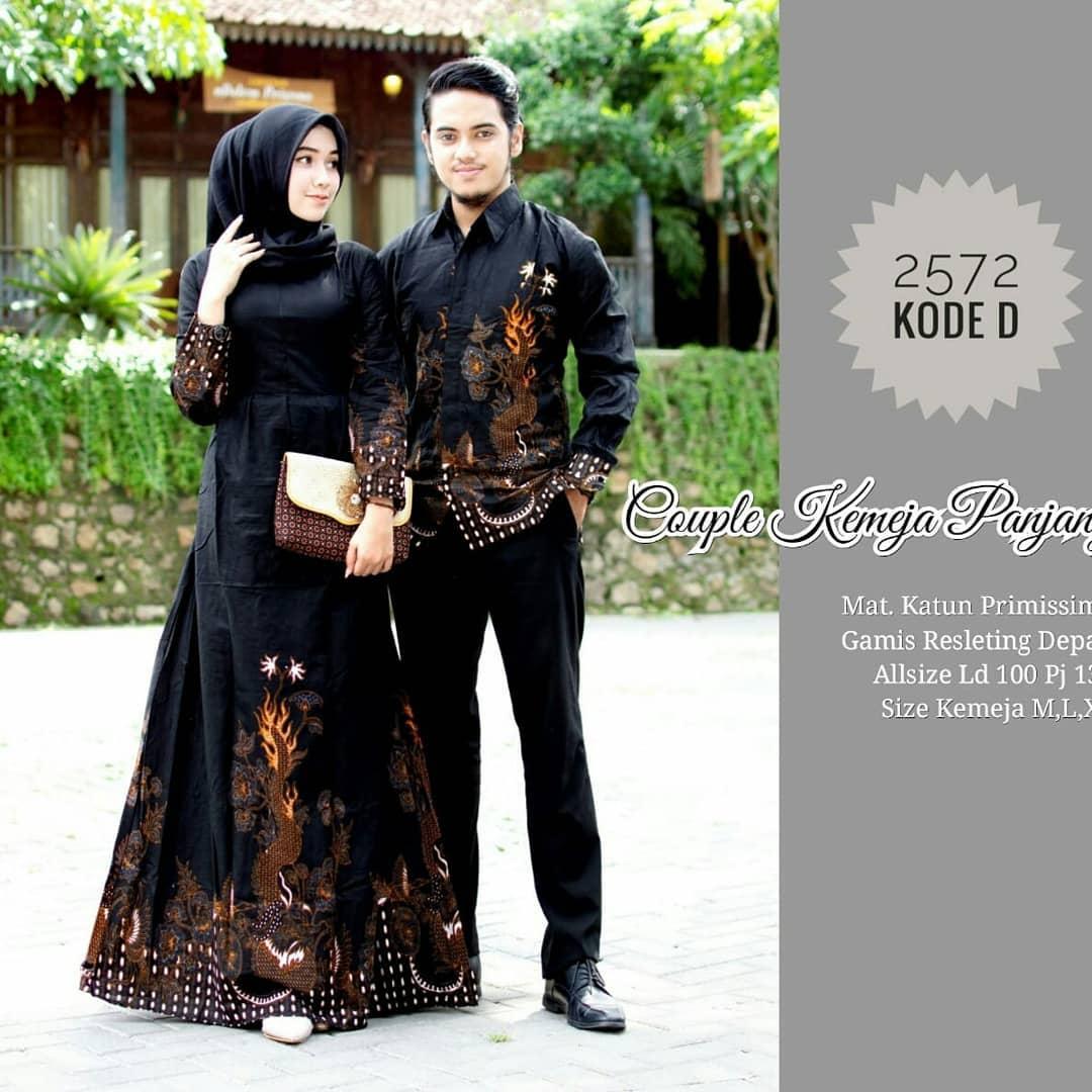 Batik Couple Modern Batik Sarimbit Modern Batik Kondangan Modern Murah Terbaru Couple Gamis Kemeja Panjang 2572 Kode D