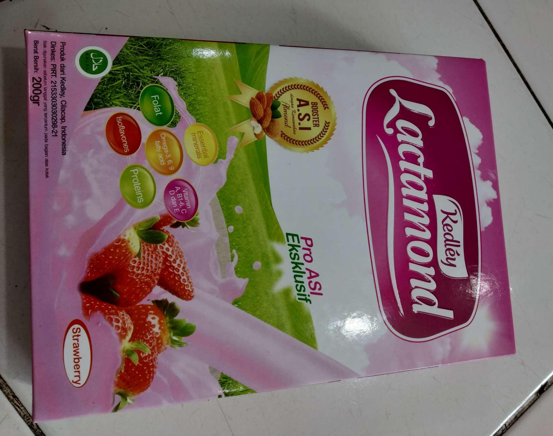 HERBAL PELANCAR ASI ASI BOSTER ISTIMEWA lactamond rasa strawberry - cod