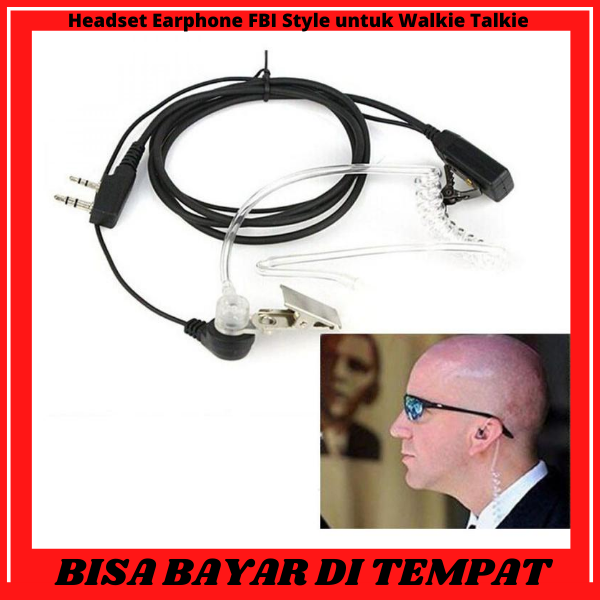 Headset Earphone FBI Style untuk Walkie 