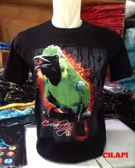 Bujapra Kaos Pria Kaos Burung Kicau Mania Cucak Ijo Ch Api