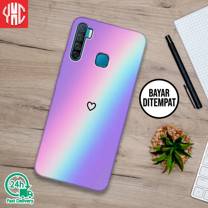Ymc Case Infinix S5 S5 Lite Fashion Case Rainbow Cute Paling Keren Pelindung Belakang Ponsel Casing