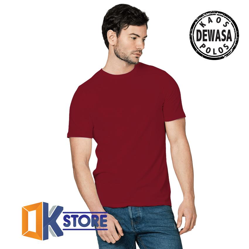 KaosOke-T-Shirt Pria Kaos Polos Pria Lengan Pendek Cotton Combed 30s - hitam