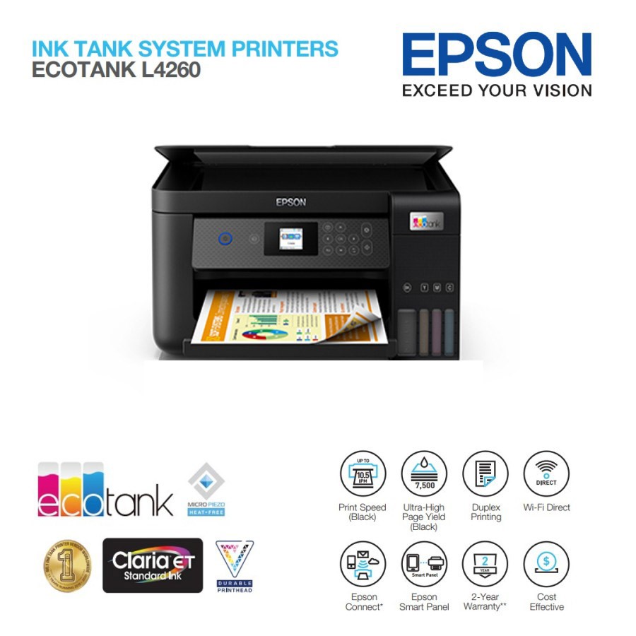 Epson EcoTank L4260 Wifi All in One Duplex penerus tipe L4150 Lazada