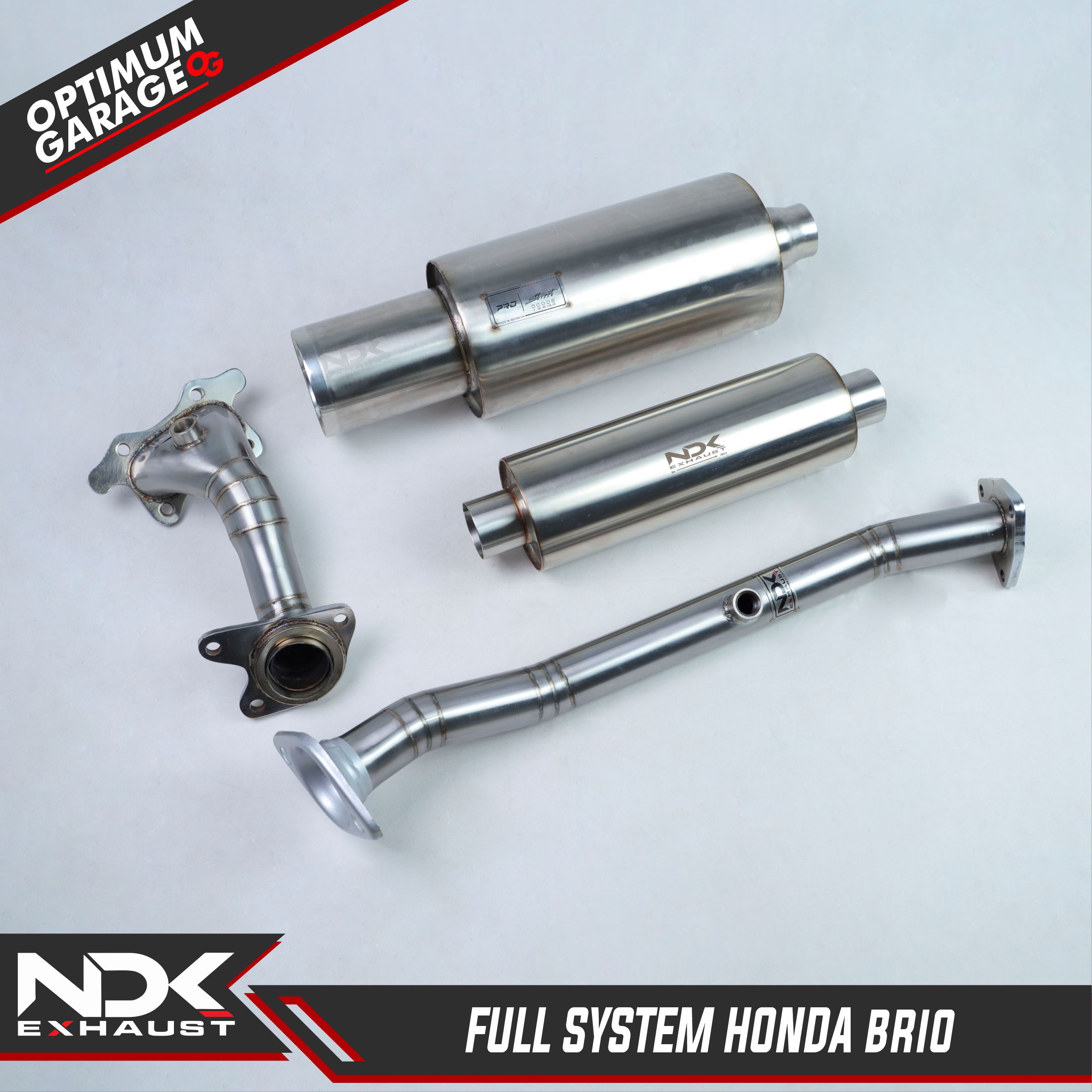 FULL SISTEM KNALPOT MOBIL NDK EXHAUST MUFFLER PRO STREET RESONATOR DRAG