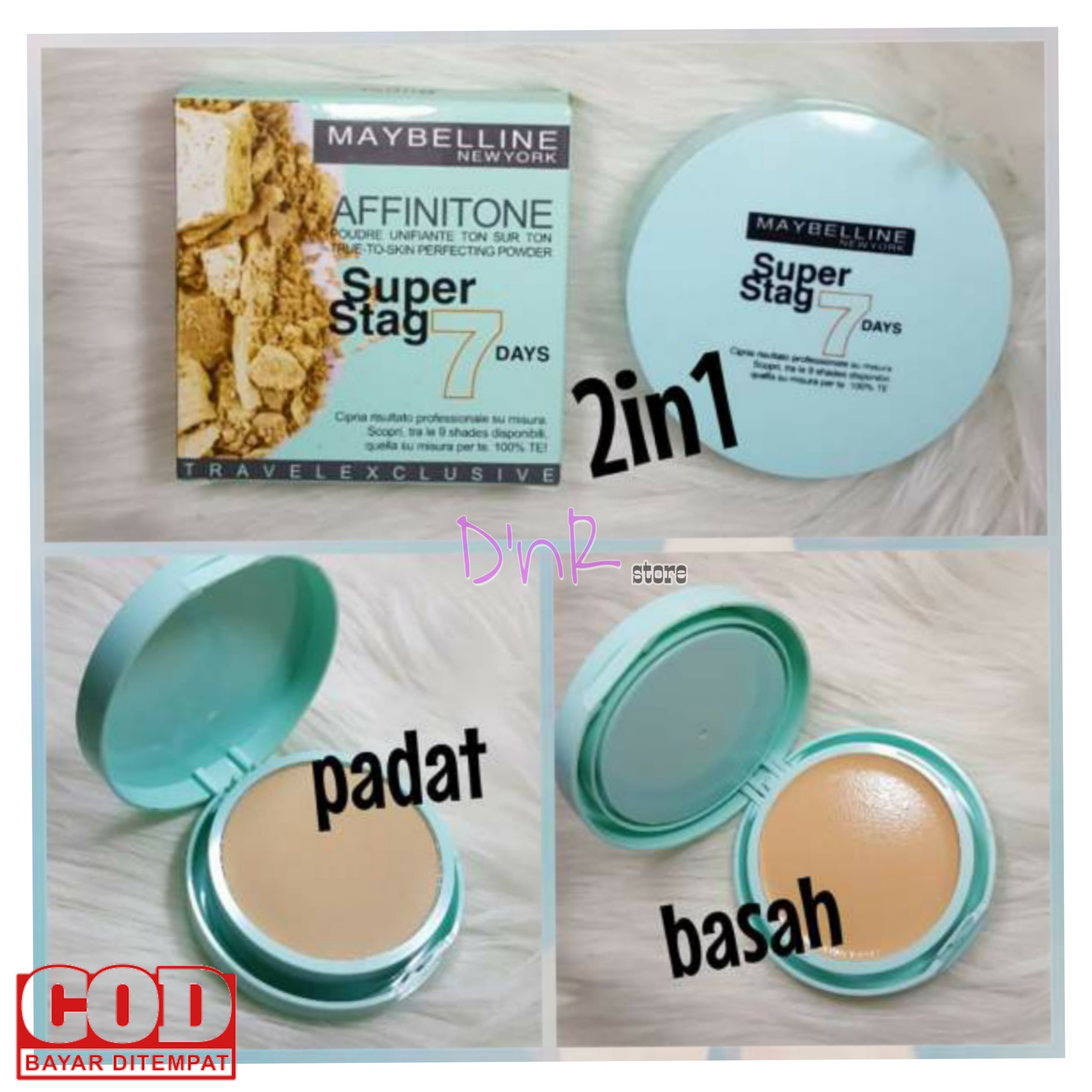 Bedak Terlaris Maybelline Affinitone Super Stag 7 Days 2 In 1 Powder And Foundation Travel Exclusive Bedak Padat Dan Basah Lazada Indonesia