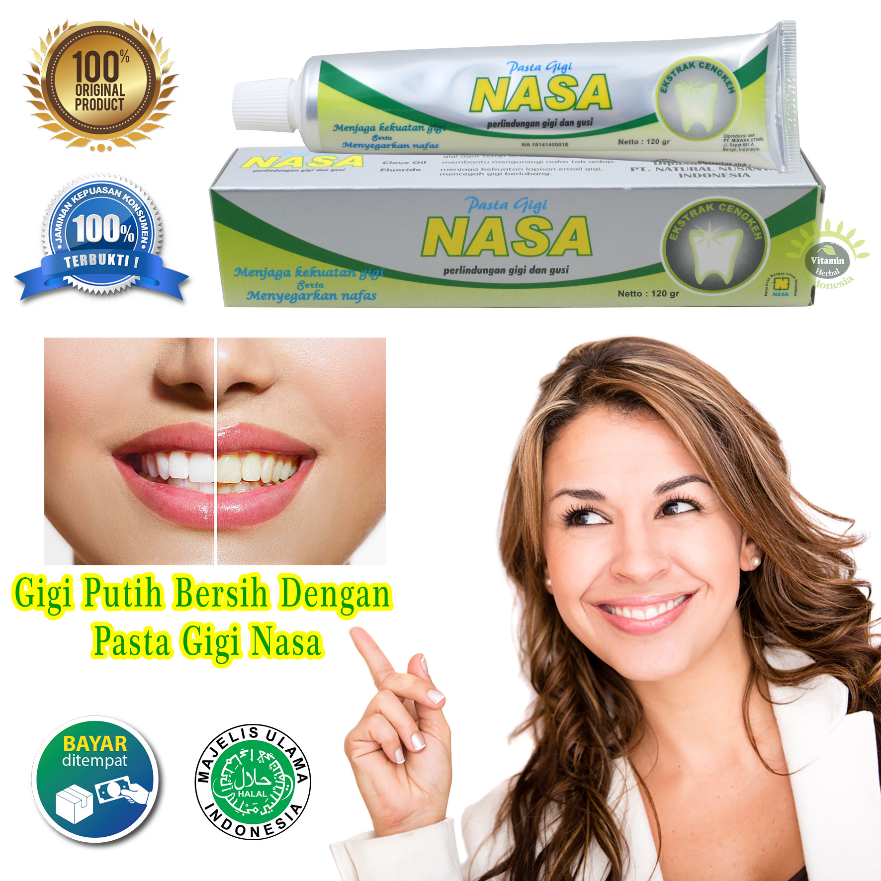 Pasta Gigi Nasa Original Solusi Bau Mulut Dan Penghilang Karang Gigi