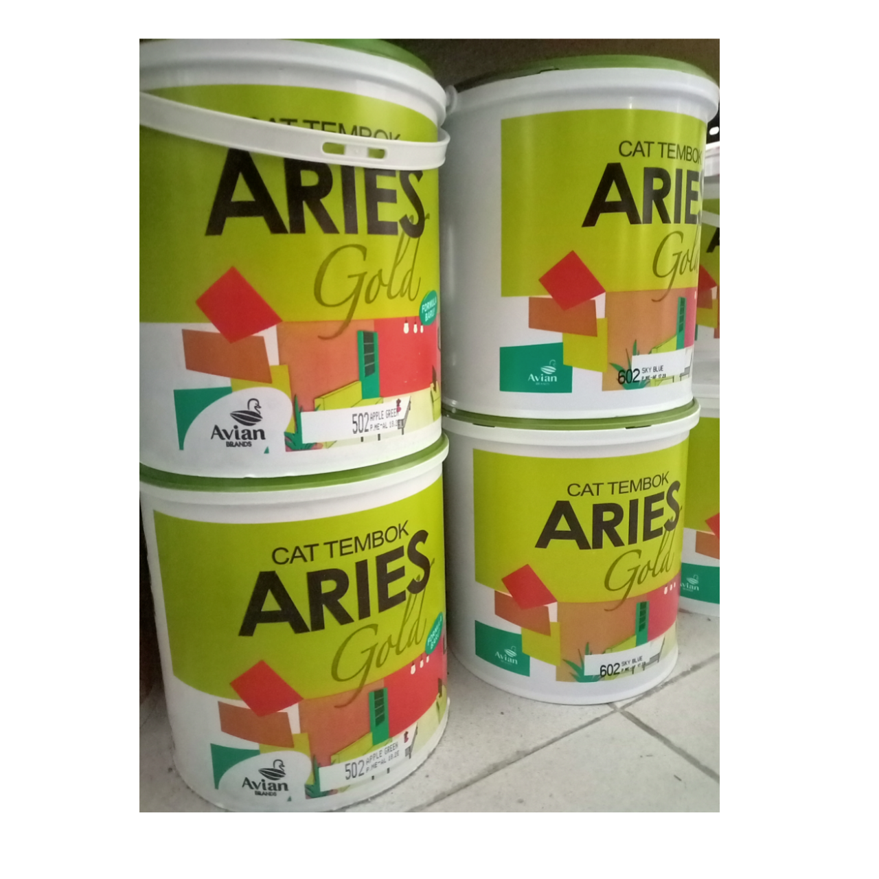 cat tembok aries gold gallon 5 kg ,avian Lazada Indonesia