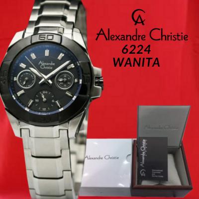 jam tangan alexandre christie original / jam tangan wanita alexandre christie original ac6224 silver black / terbaru jam tangan alexandre christie original untuk wanita / jam tangan wanita