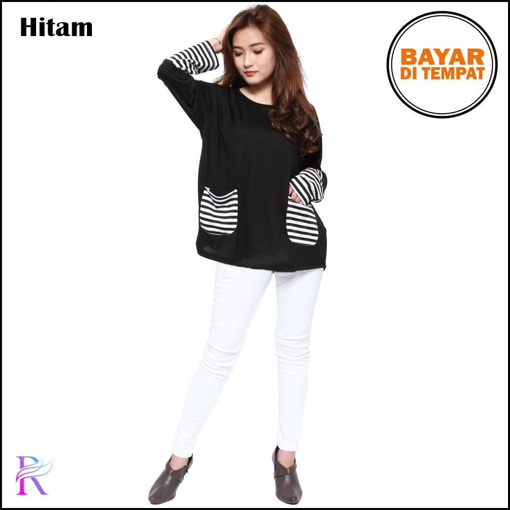 COD Rimas Fashion Baju Blouse Kaos Tiar Polos Atasan Jumbo Lengan Panjang Murah Wanita Muslimah Kekinian Cewek Masa Kini Trendy Fashionable
