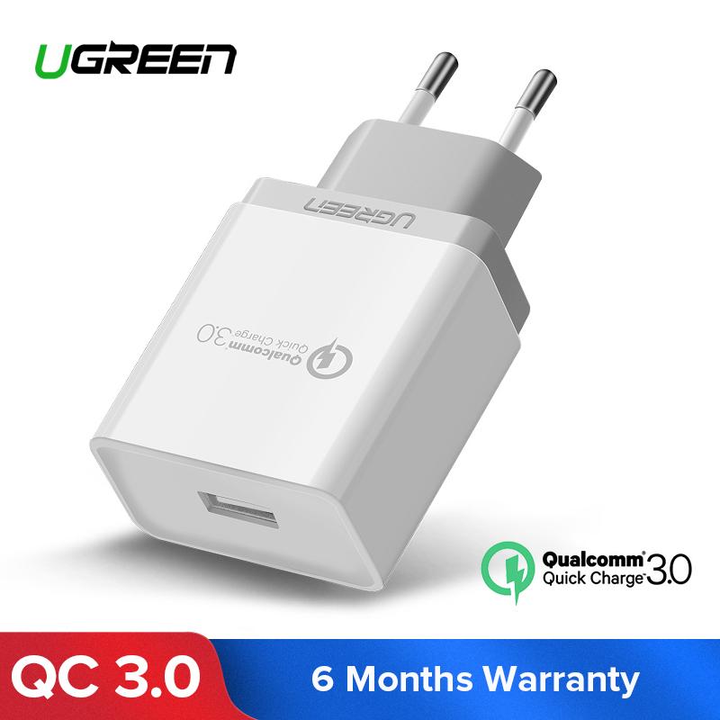 UGREEN QC3.0 Charger Quick Charge 3.0 Charger Fast Handphone Charger for Samsung Xiaomi LG VIVO Apple iPhone Redmi OPPO