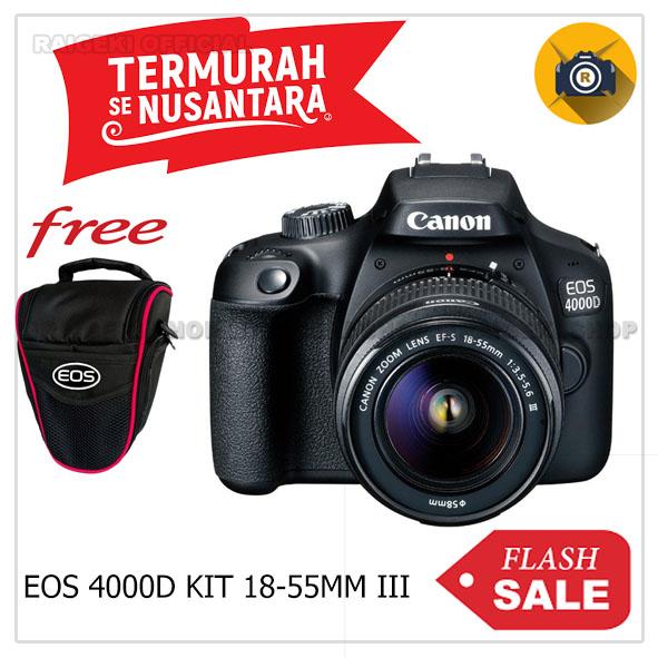 Canon EOS 4000D MARK III LENS 18-55mm ( FREE TAS CANON SLR VX-2 )