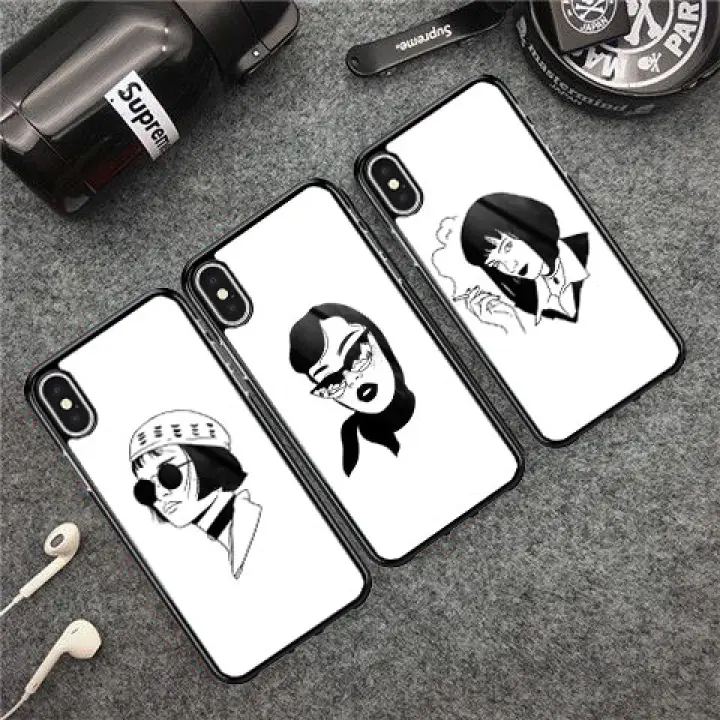 Mc256 Pastilaku Case Glossy Hitam Putih 2 For All Smartphone Case Lucu Case Keren 3d Fullprinting