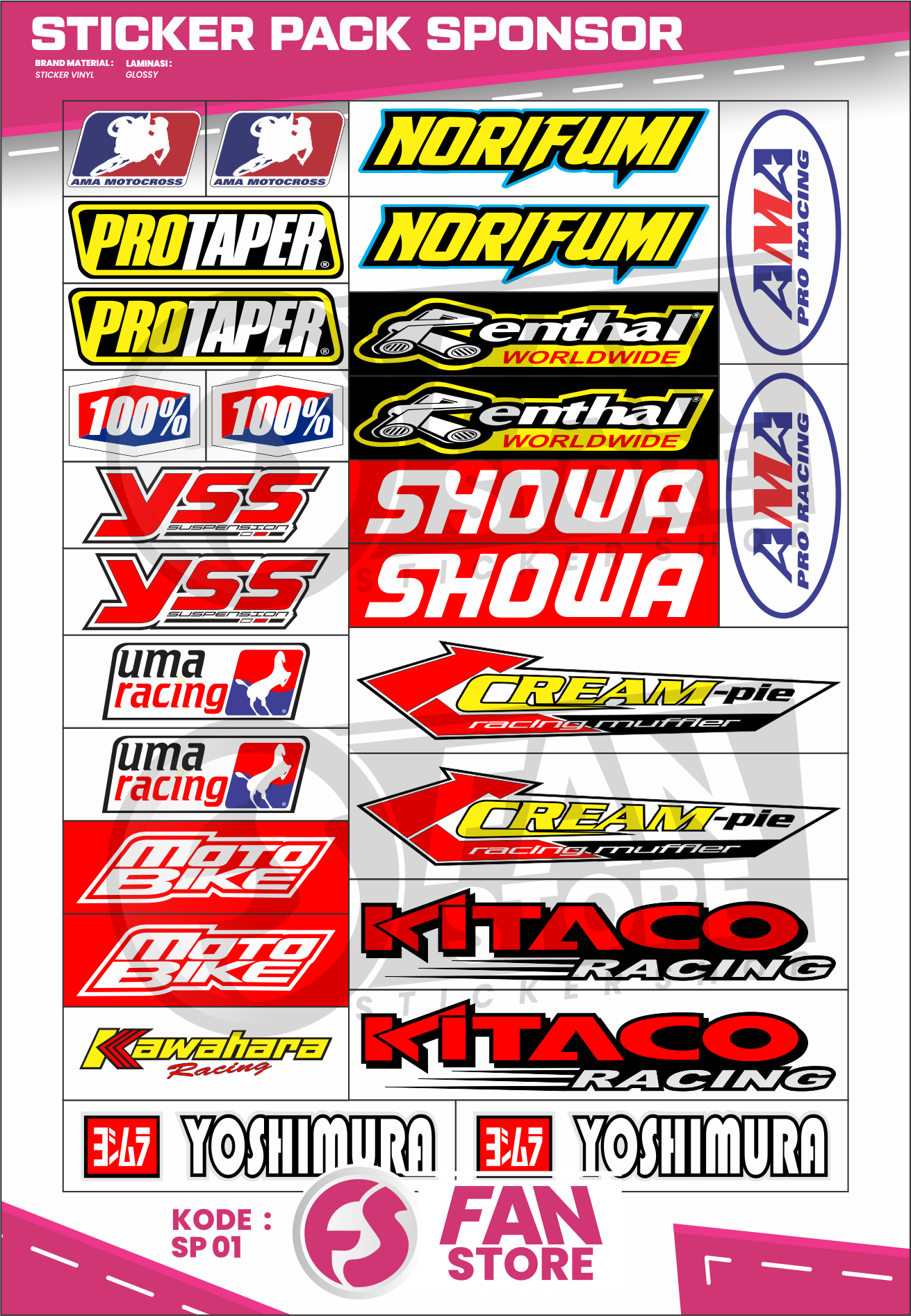 [NEW LAUNCH] STIKER PACK SPONSOR MOTOCROSS - STIKER SPONSOR MOTOR ...